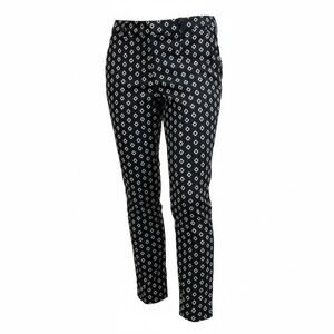 Vince Camuto Women's Cropped Ankle Pants 6 Small Diamond Square Pattern‎ Black